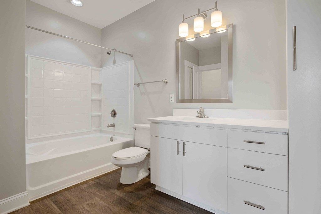 bathroom with white vanity