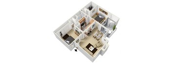 a floor plan of a two story apartment