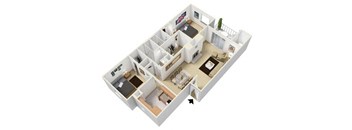 a floor plan of a two story apartment with a balcony
