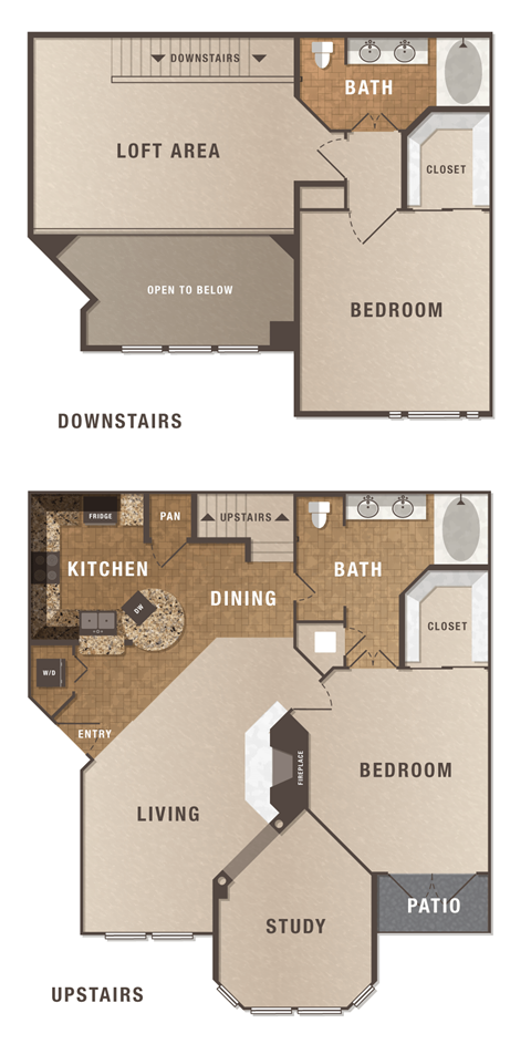 B3 Loft, 2 br, 2 ba, 1556 sq. ft.