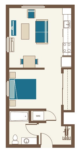 Floorplan-One Bedroom Loft B3-The Cordelia Loft with courtyard and corner windows Floorplan-One Bedroom Loft B3-The Cordelia Loft with courtyard and corner windows