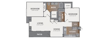 B3, 2 br, 2 ba, 1177 sq. ft.