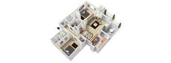 a floor plan of a two story apartment with a balcony