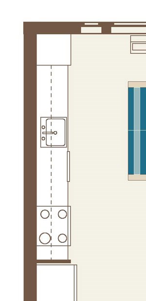 Floorplan-One Bedroom Loft B4-Loft with large living room windows Floorplan-One Bedroom Loft B4-Loft with large living room windows