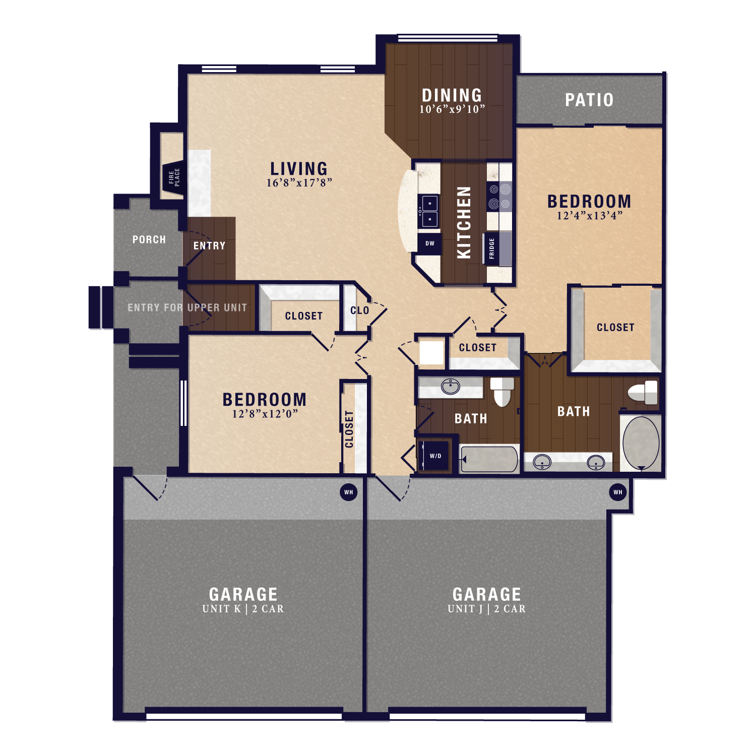 B5, 2 br, 2 ba, 1355 sq. ft.
