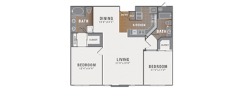B5, 2 br, 2 ba, 1214 sq. ft.