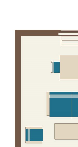 Floorplan-One Bedroom Loft B5- Loft with courtyard, corner windows, and desk alcove Floorplan-One Bedroom Loft B5- Loft with courtyard, corner windows, and desk alcove