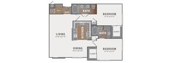 B6, 2 br, 2 ba, 1215 sq. ft.