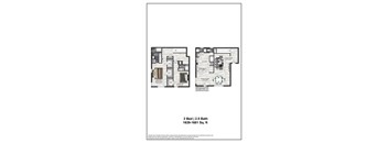 A floor plan for a 2 Bed 2.5 Bath house.