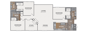 C1 Study, 3 br, 3 ba, 2091 sq. ft.
