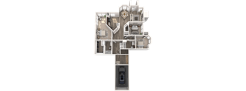 a floor plan of a house shaped like a cross