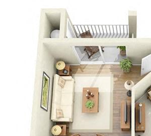 1 BED 1 BATH - A1R floorplan