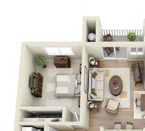 2 BED 2 BATH - B3R floorplan