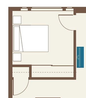 Floorplan-Two Bedroom D2-Two bedroom two bath with walk-in closet and a variety of views and exposures Floorplan-Two Bedroom D2-Two bedroom two bath with walk-in closet and a variety of views and exposures