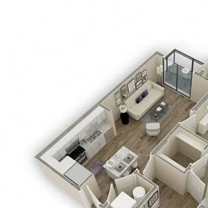 3d A4 1 bed 1 bath floor plan