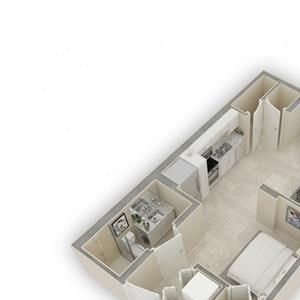 3d S3 Studio 1 bath floor plan