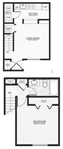 THE HUMMINGBIRD, 1 br, 1 ba, 621 sq. ft.