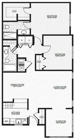 THE CRANE, 2 br, 2 ba, 1191 sq. ft.