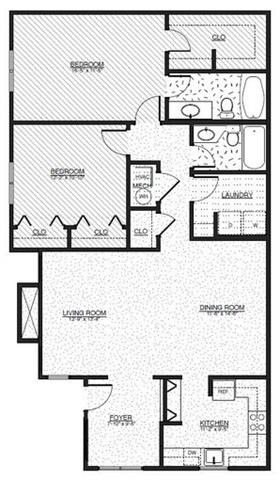 THE EGRET, 2 br, 2 ba, 1320 sq. ft.