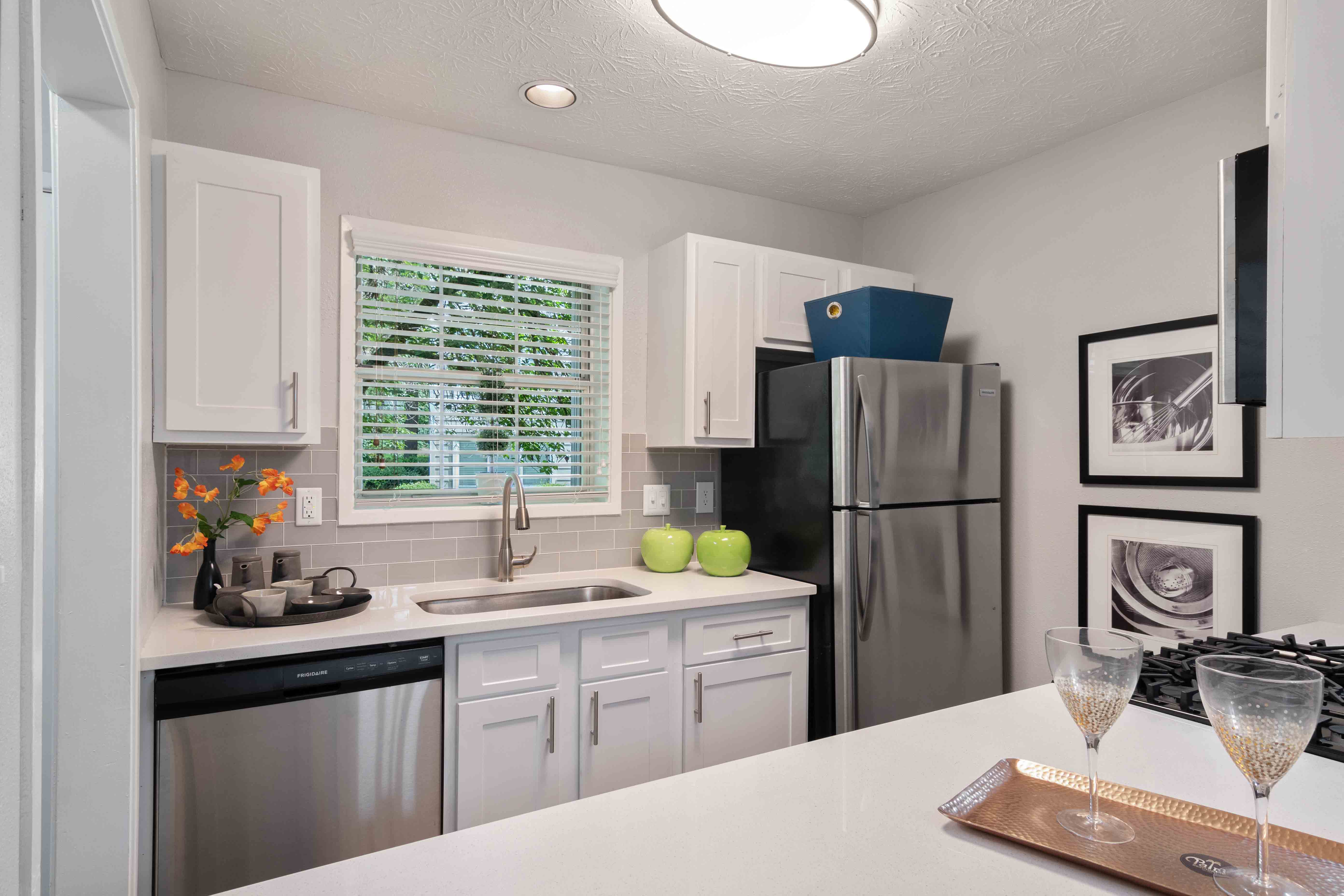Glen Lake Apartments in Atlanta, GA 30328 photo of a kitchen with stainless steel appliances