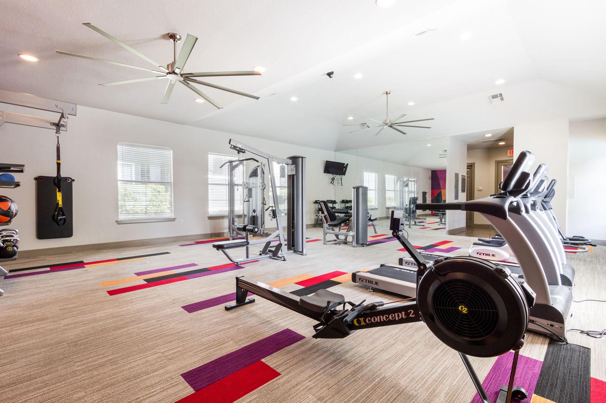 fitness center- cardio machines, weighted machines, free weights