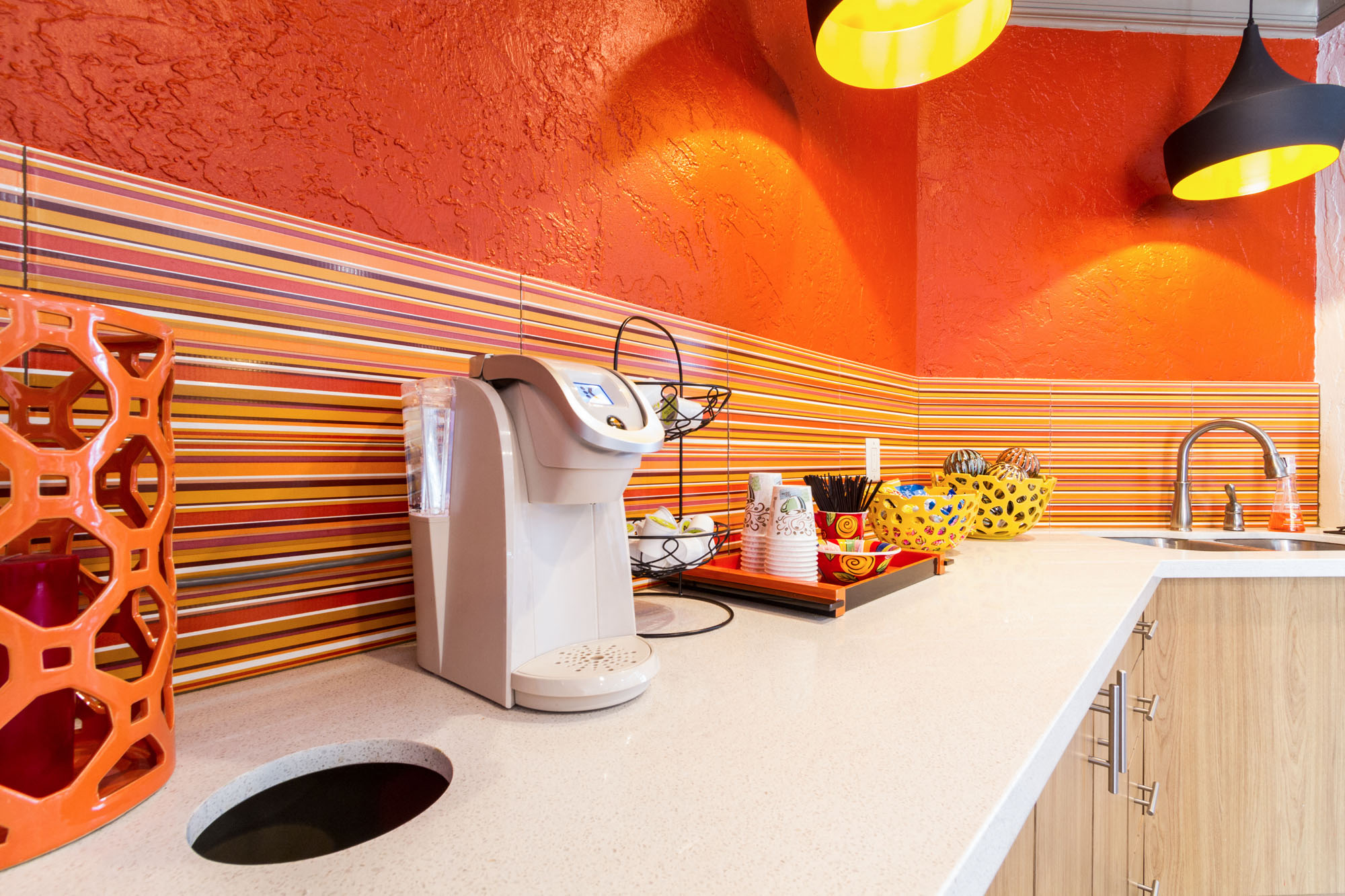 kitchen area in clubhouse