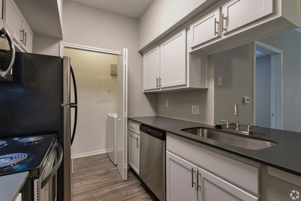 Kitchen cabinets with dishwasher