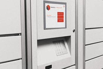 a refrigerator with a remote control inside of it