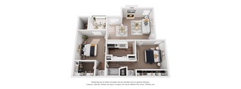a 1 bedroom floorplan is shown in this illustration