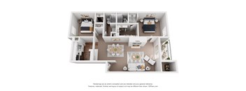 a floor plan is shown with a bedroom and living room