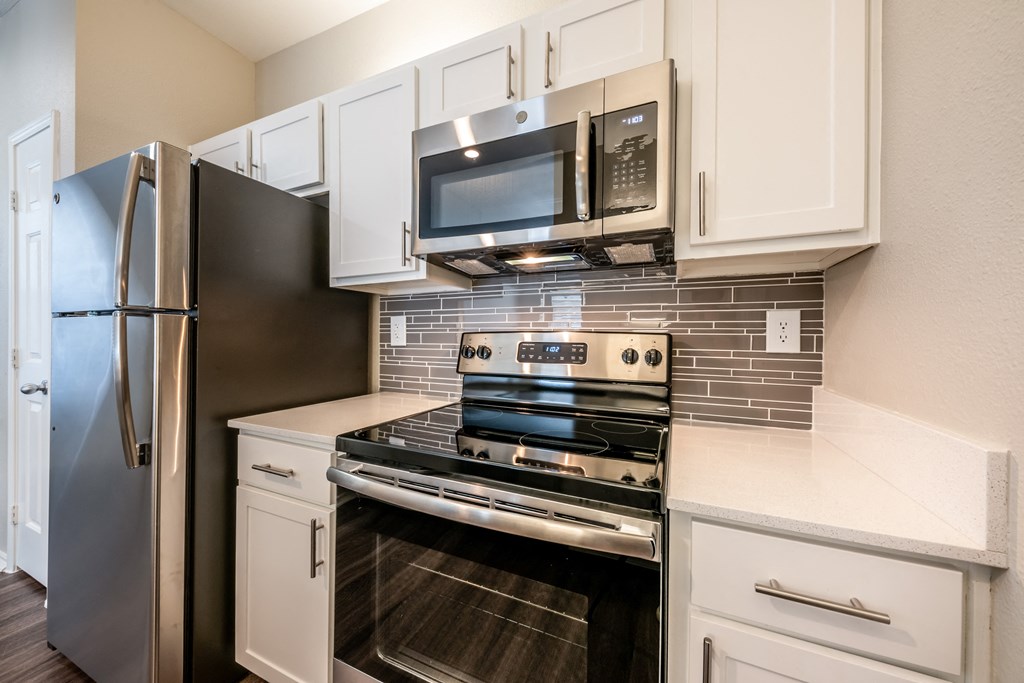 Regency at dell ranch kitchen stove and microwave