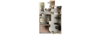 Larkspur Courts apartments in Larkspur California photo of One Bedroom One bathroom floorplan