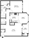 1 Bedroom 1 Bath 800