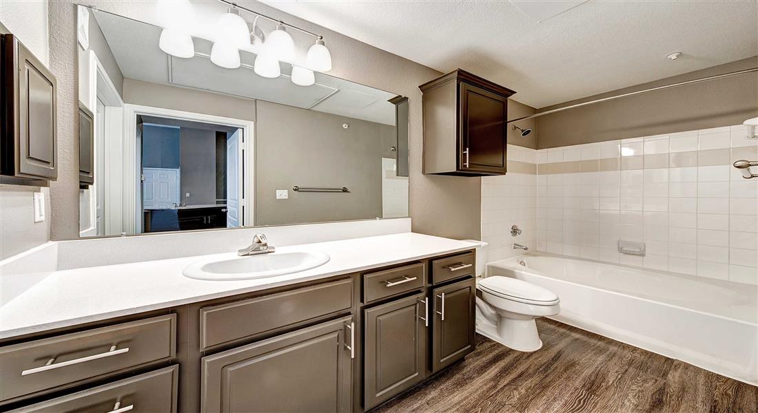 bathroom with updated materials