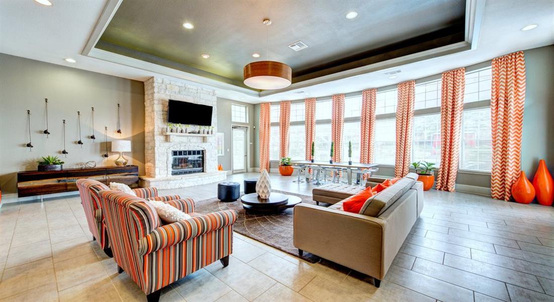 Seating area in clubhouse