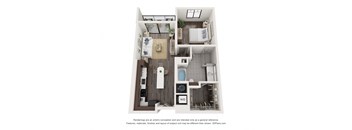 Edge at Flagler Village apartments in Fort Lauderdale Florida photo of one bedroom floorplan