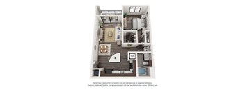 Edge at Flagler Village apartments in Fort Lauderdale Florida photo of one bedroom floorplan