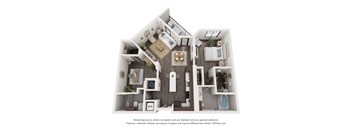 Edge at Flagler Village apartments in Fort Lauderdale Florida photo of one bedroom floorplan