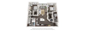 Edge at Flagler Village apartments in Fort Lauderdale Florida photo of two bedroom floorplan