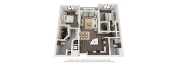 Edge at Flagler Village apartments in Fort Lauderdale Florida photo of two bedroom floorplan