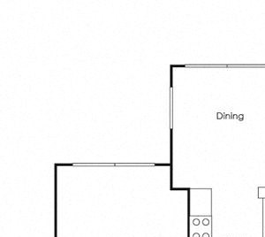A2, 1 Bed 1 Bath floor plan