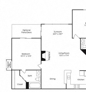 C2, 3 Bed 3 Bath FloorPlan