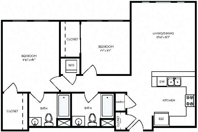 2A	2 / 2 floorplan