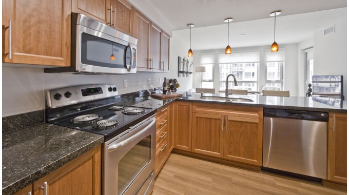 Kitchen area in clubhouse
