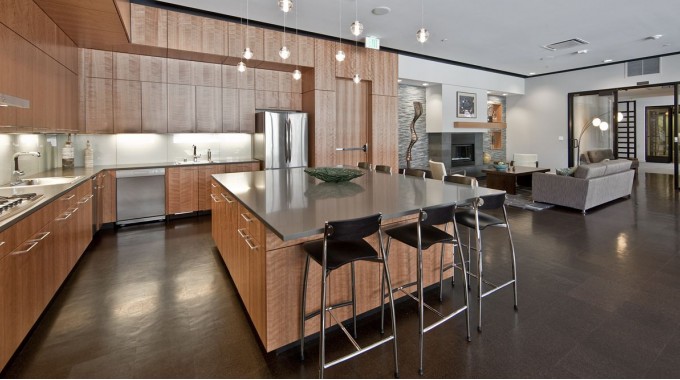 Kitchen area in clubhouse