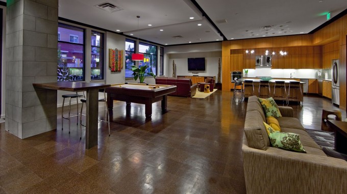 Modern looking clubhouse