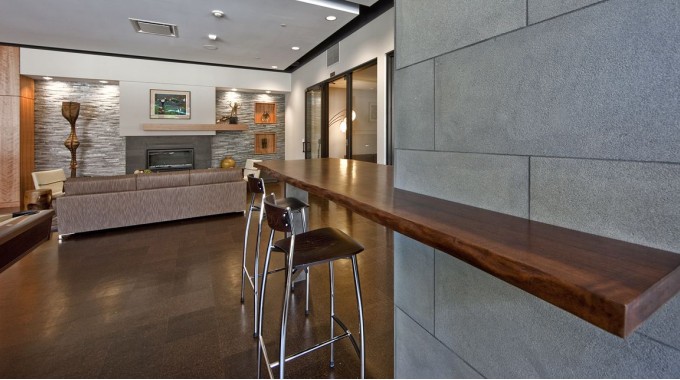 Seating area in clubhouse