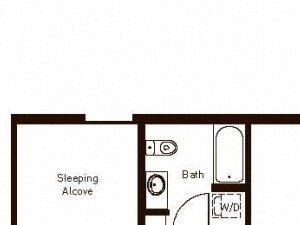 Open 1 Bedroom 733 Floorplan Open 1 Bedroom 733 Floorplan