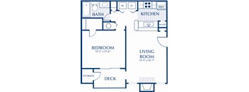 A blueprint of a house layout with labeled rooms such as a kitchen, living room, and bathroom.