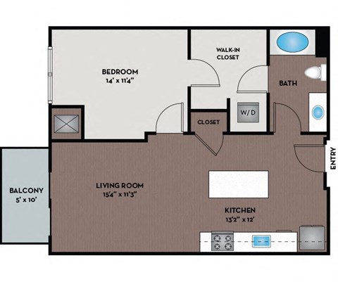 a floor plan of a home with a bedroom and a living room